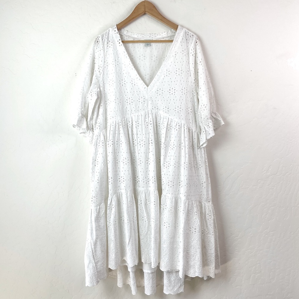 Sundance White Eyelet High-Low Dress